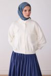Belli Saks Klasik Desen %100 Twill İpek Eşarp 4328D 04