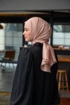 İpekhan Vual İpek Şal Düz Renk Orta Pembe